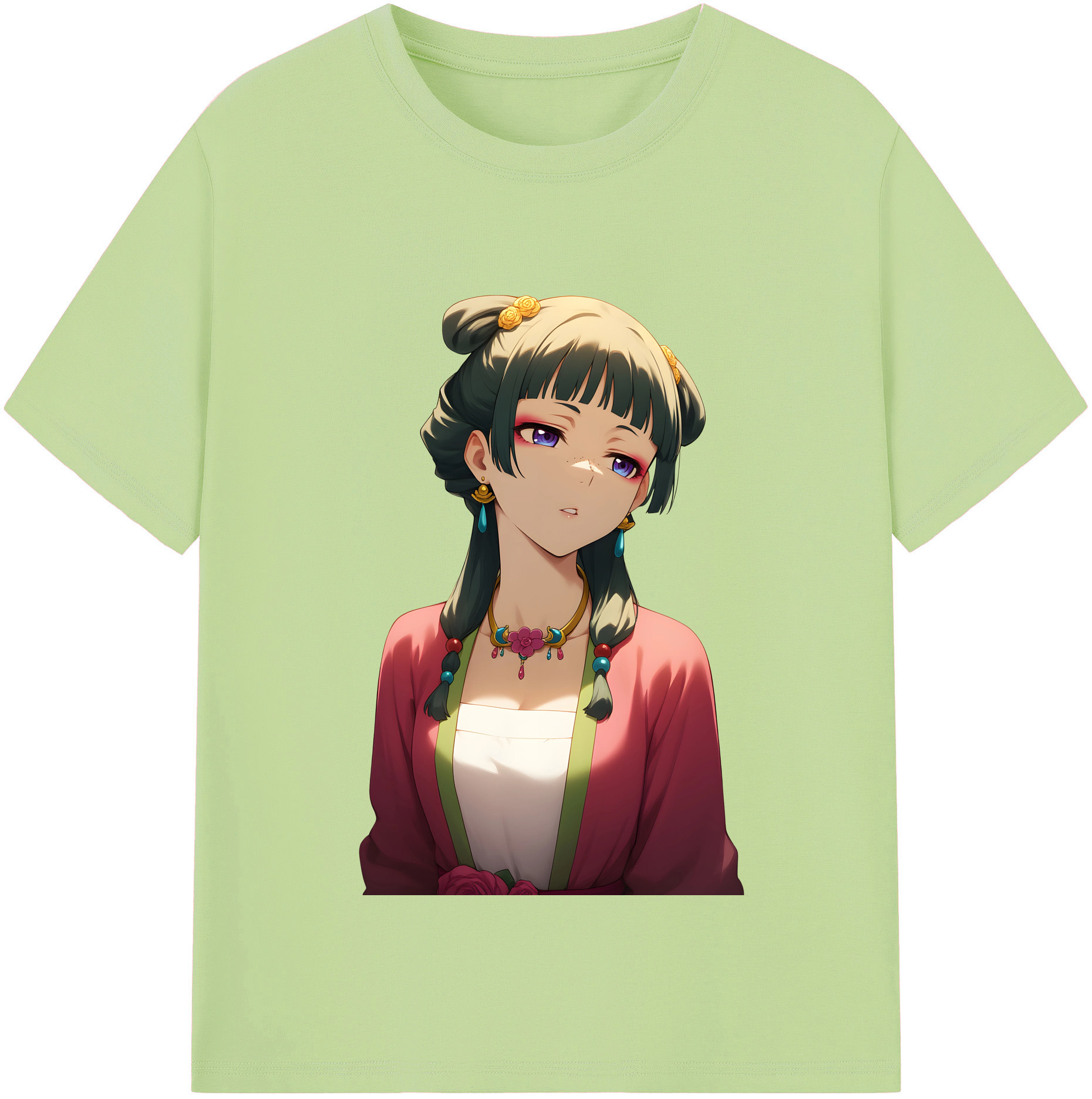 （画像用） 薬屋のひとりごと The Apothecary Diaries 綿100％半袖Tシャツ（フロントプリント）